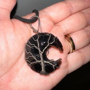 Black Tourmaline Stone Necklace